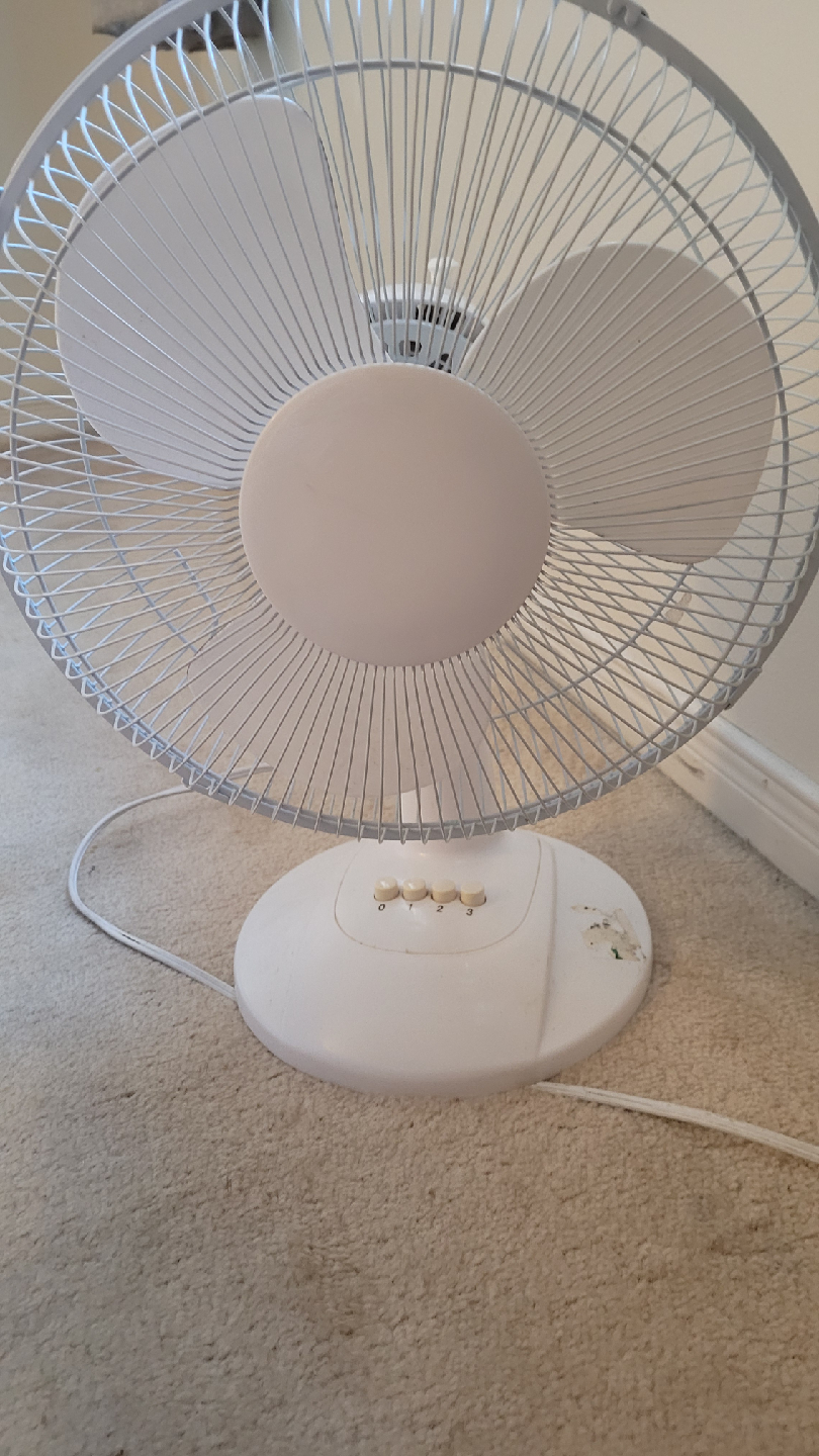 White Table Fan