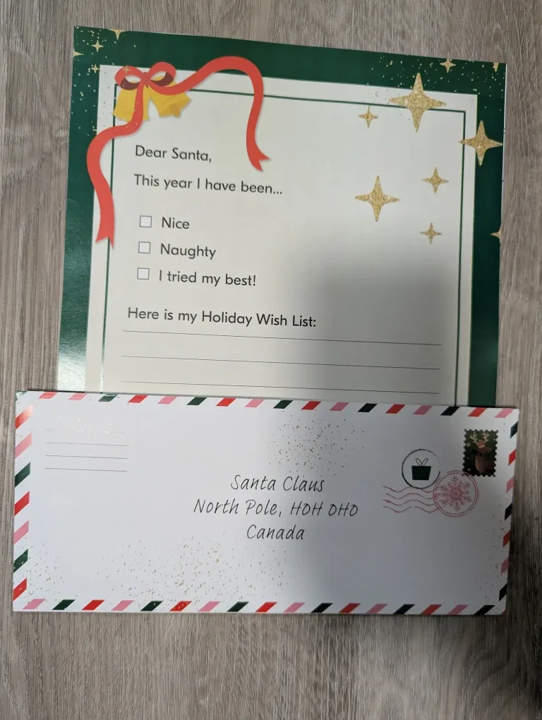Letter to Santa Kit - Holiday Wish List