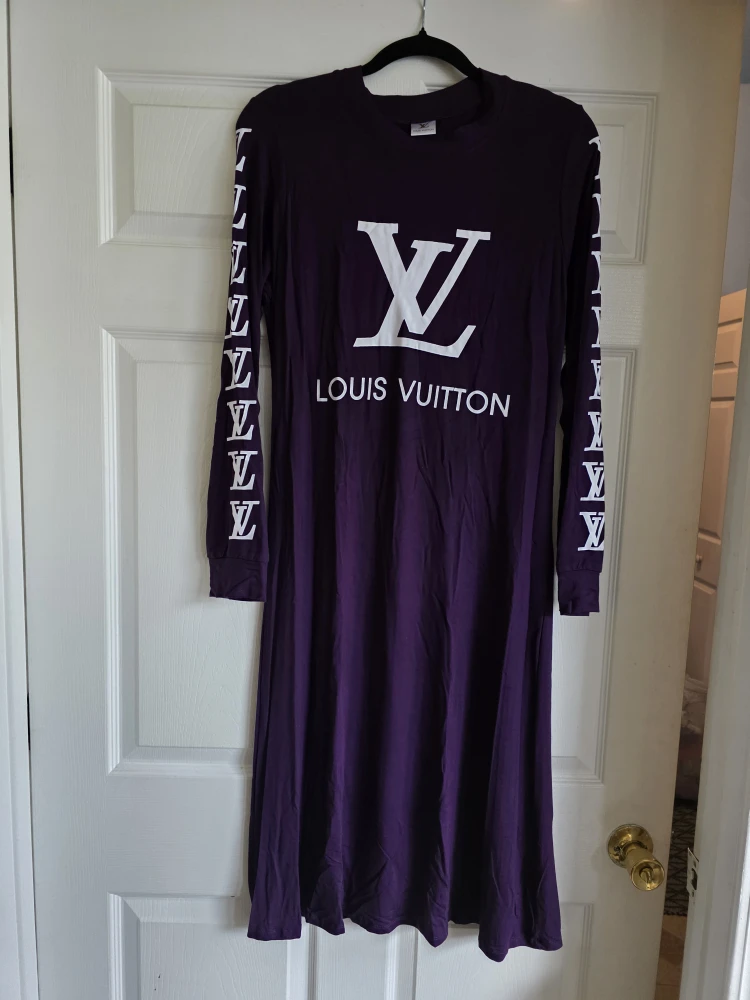 Louis Vuitton Purple Long Sleeve Dress