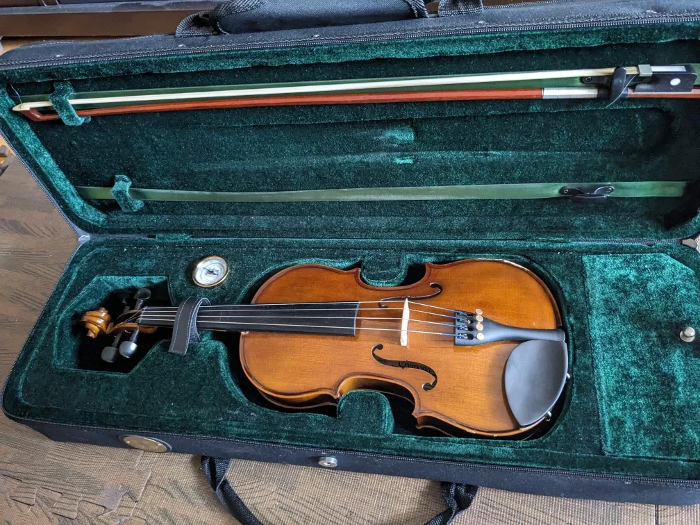 Viola with Bow and Case
