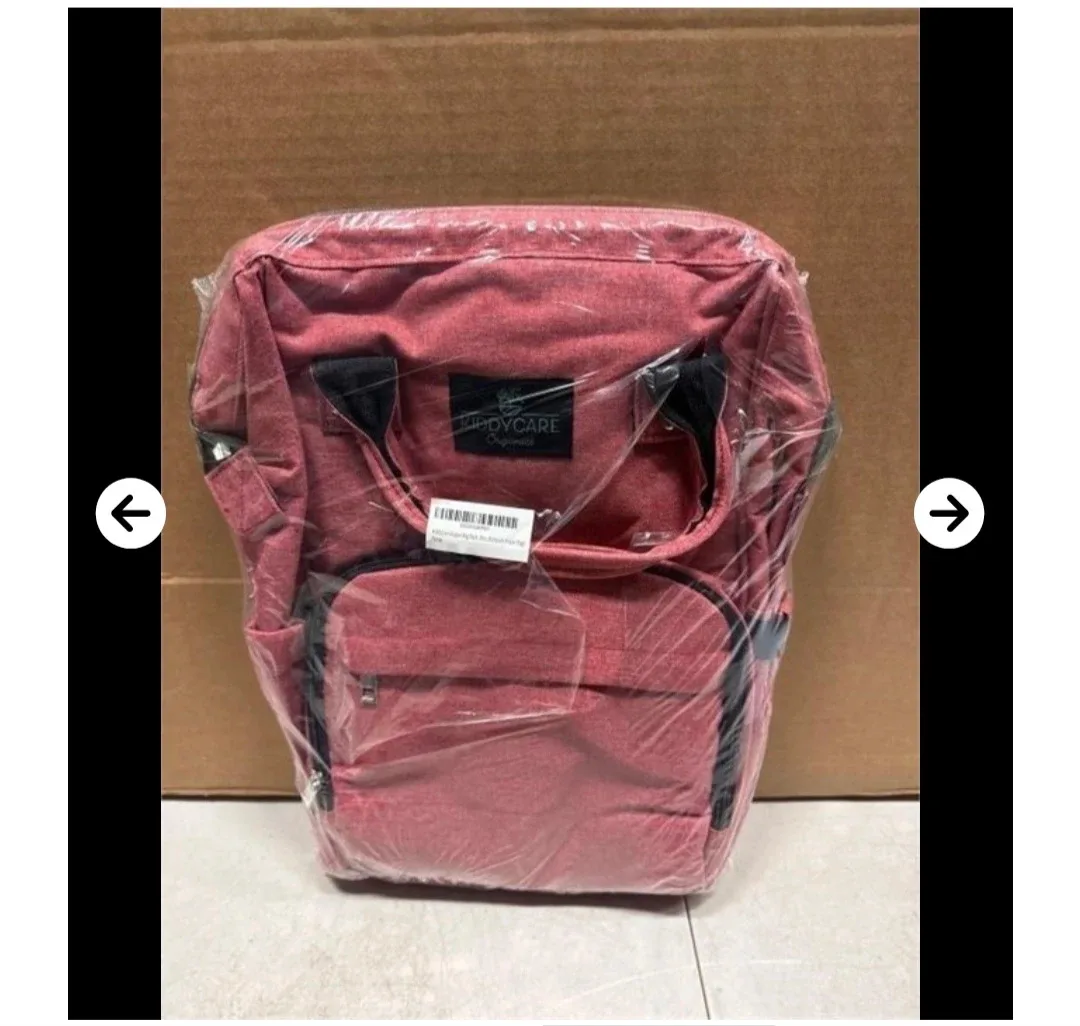 NEW Pink Color KiddyCare Diaper Bag Multi-Function Backpack image indicator(4)