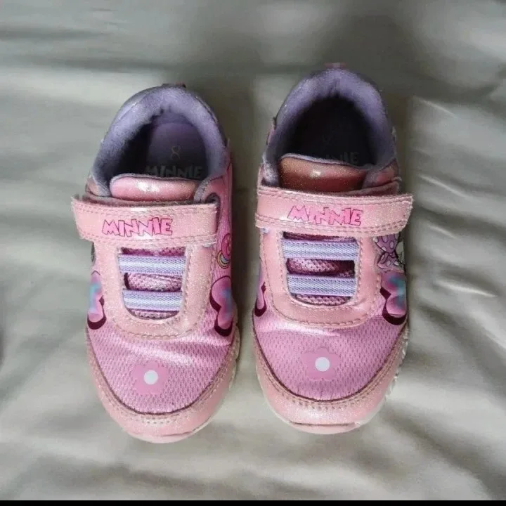 Minnie Mouse Pink Sneakers - Size 8