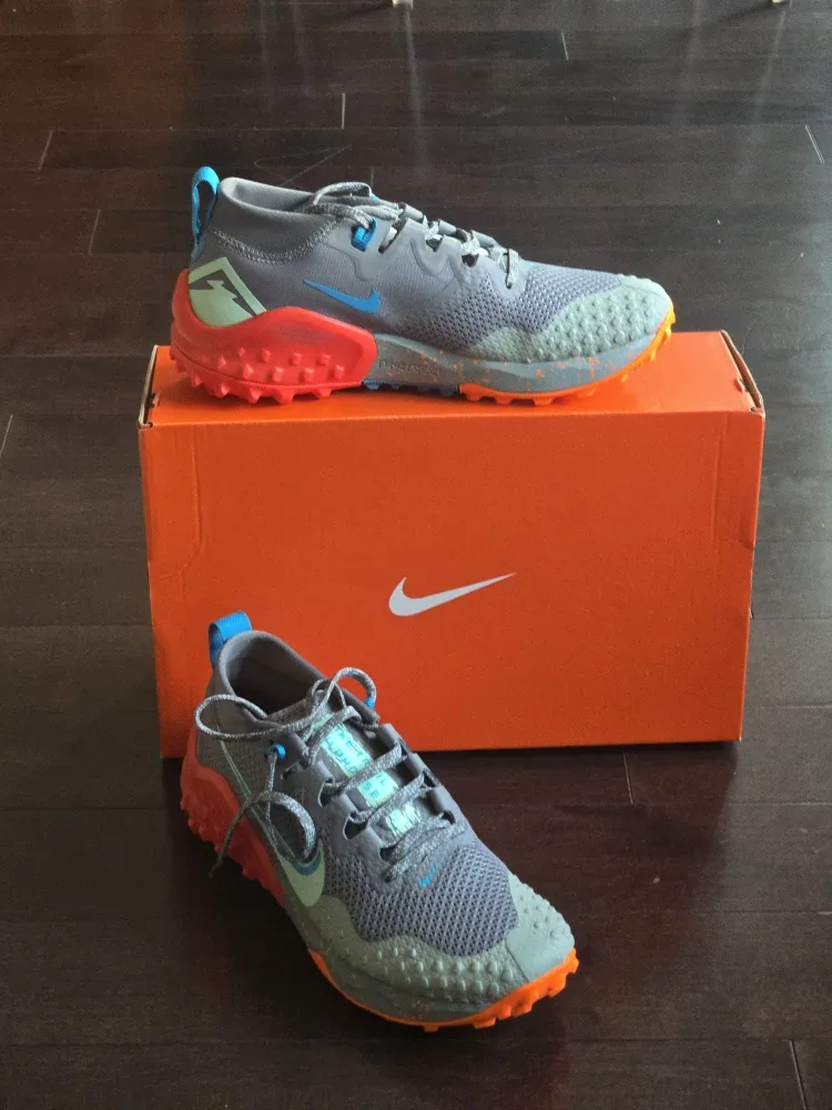 Brand New Nike Wild Horse Trail 7 (Size US Men 6.5) Grey/Orange image indicator(2)