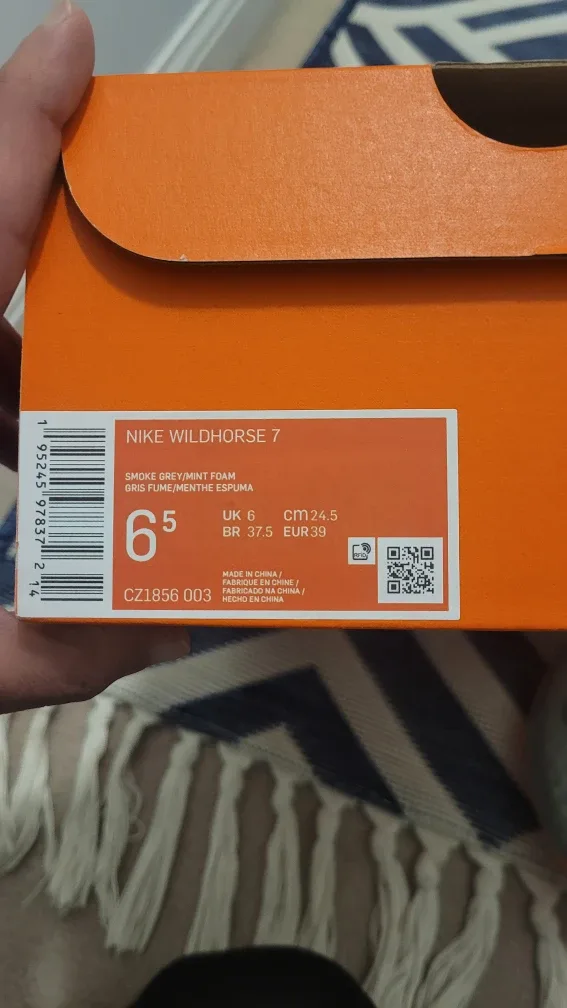 Brand New Nike Wild Horse Trail 7 (Size US Men 6.5) Grey/Orange image indicator(6)