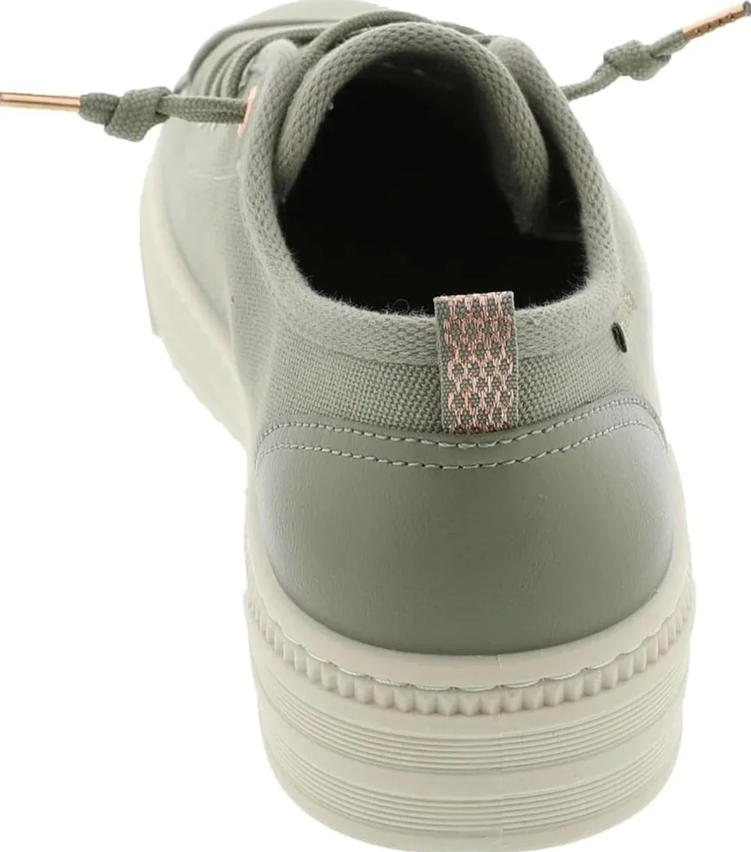 Skechers Womens Bobs Copa Canvas Lace Up Sneaker Terry Lining image indicator(4)