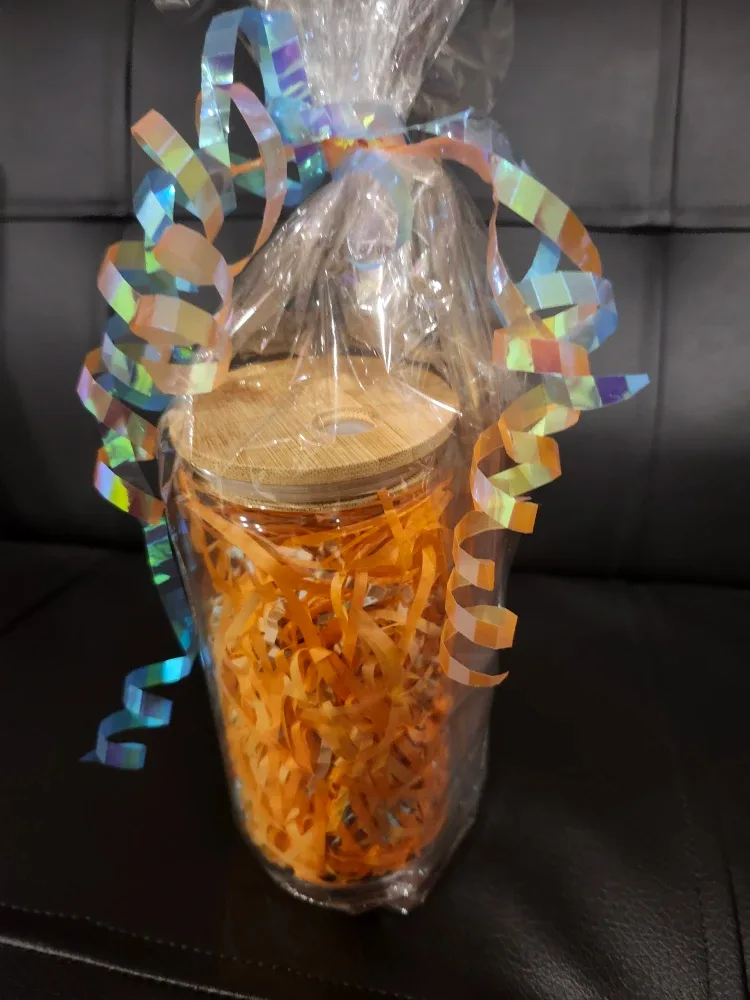 NEW Glass Tumbler with Bamboo Lid and Straw image indicator(3)