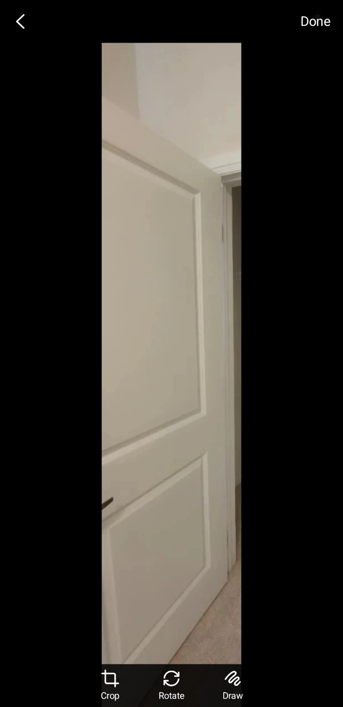 2 panel white door with handle - New