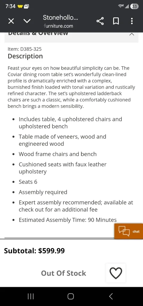 Dining Room Table and Chairs Set image indicator(7)