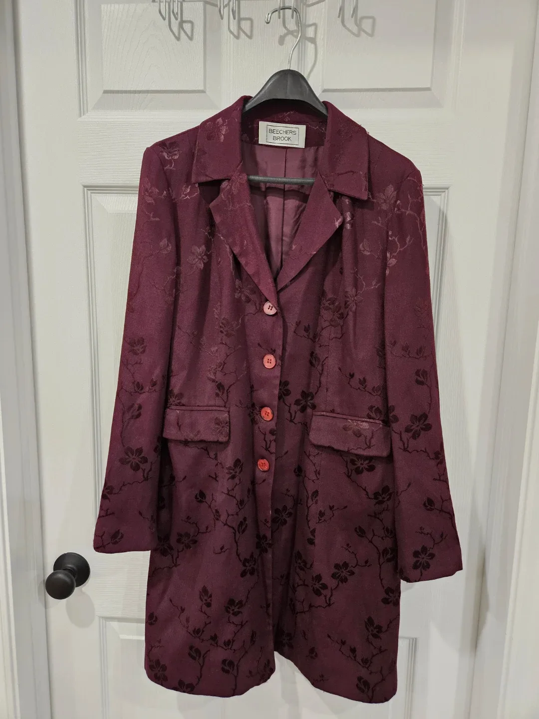 Beechers Brook Burgundy Floral Blazer thumbnail