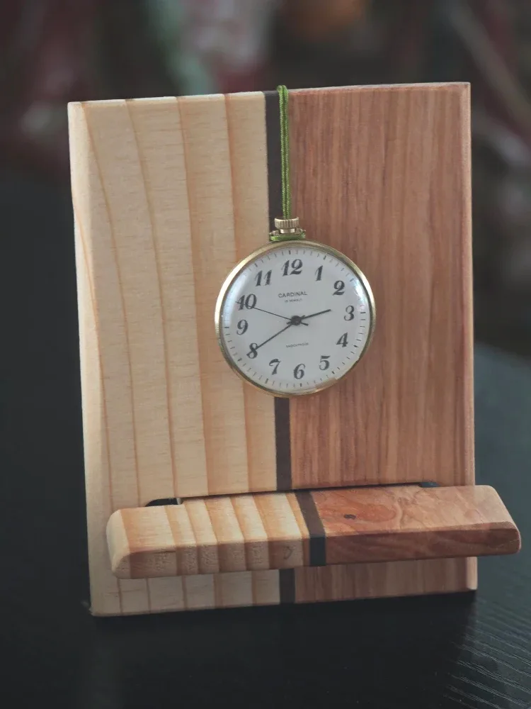 vintage soviet Cardinal Pocket Watch on Wooden Stand and tassel image indicator(2)