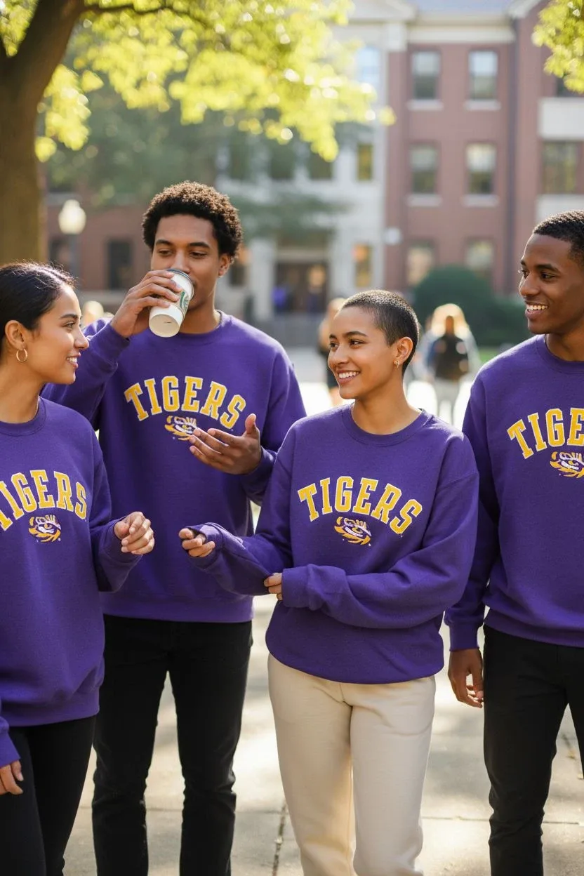 LSU Tigers Purple Crewneck Sweatshirt - 2XL image indicator(6)