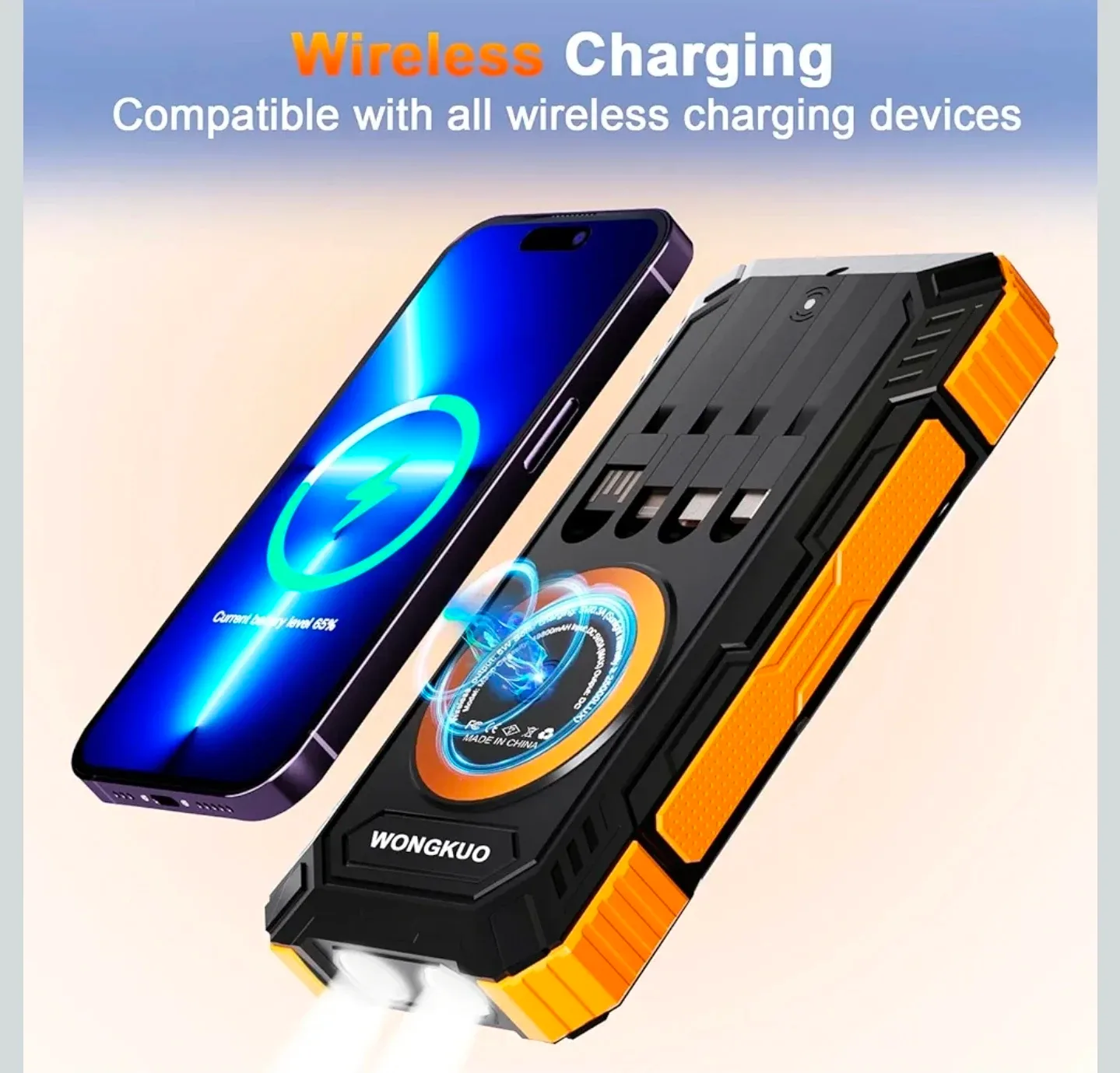 Solar Charger Power Bank image indicator(3)