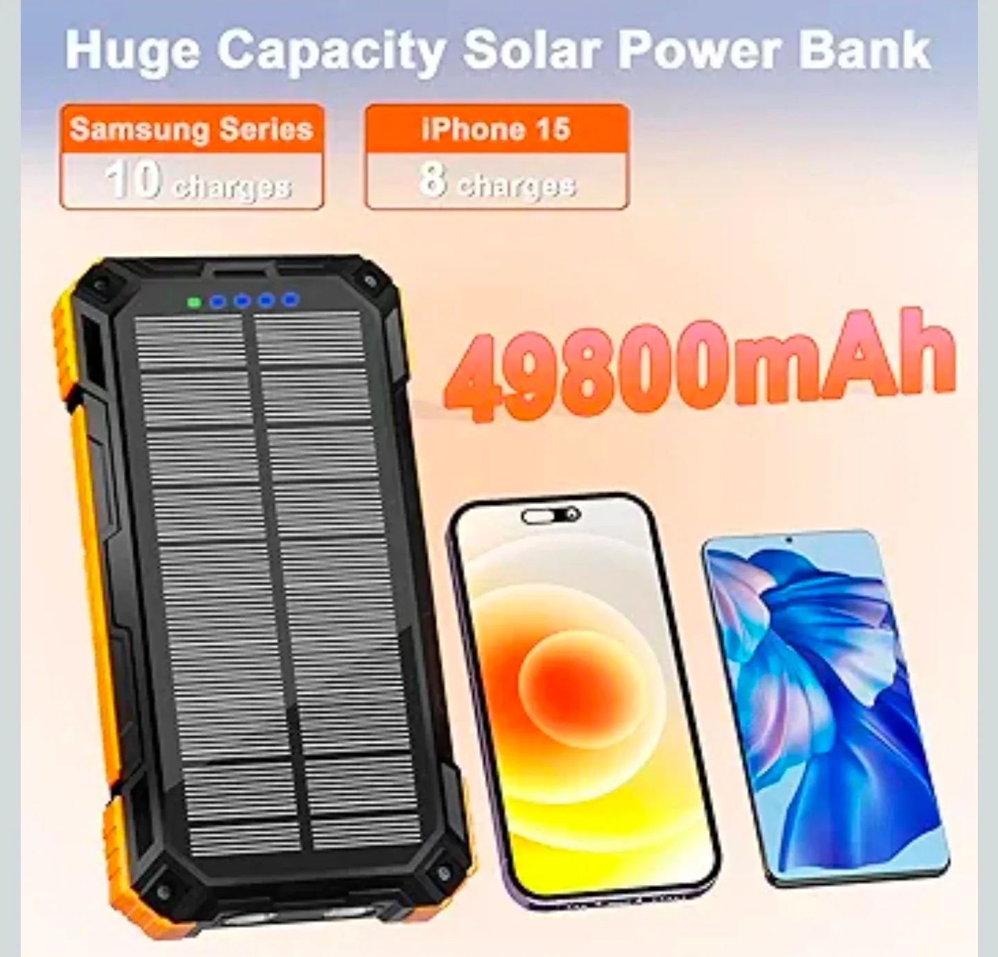 Solar Charger Power Bank image indicator(4)