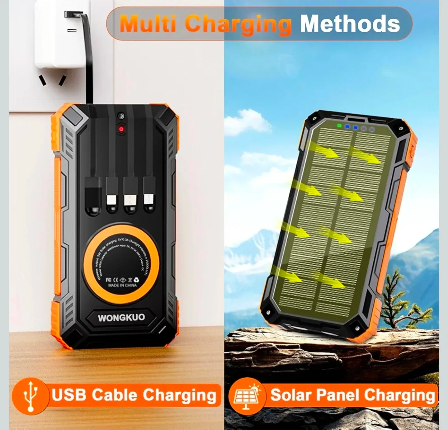 Solar Charger Power Bank image indicator(5)