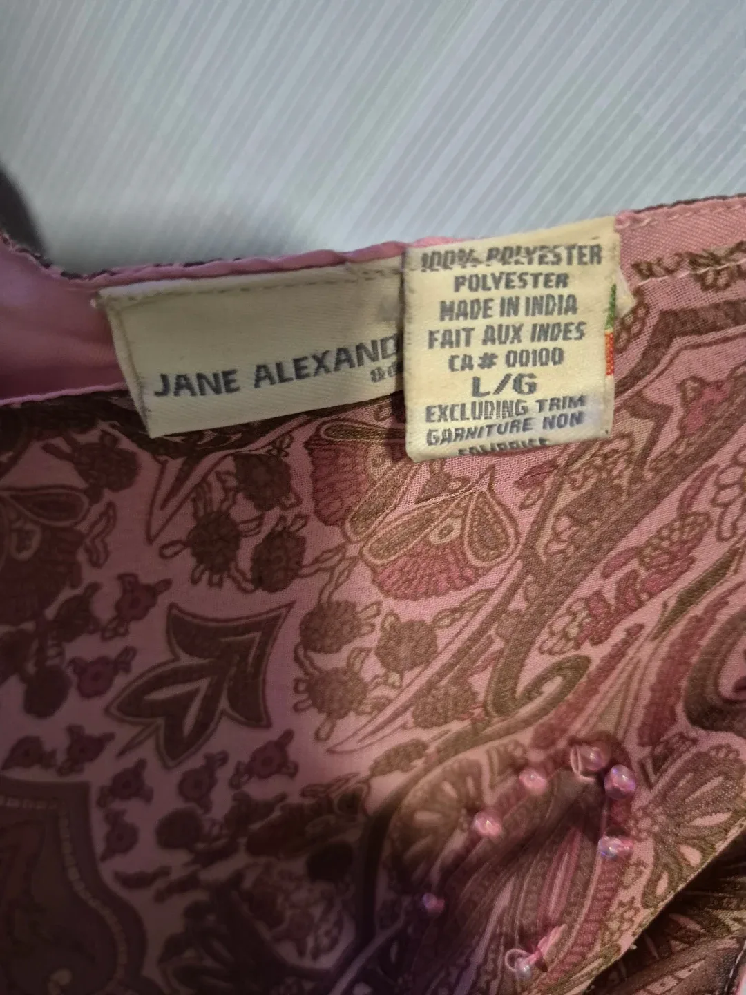 Jane Alexander Pink Paisley Dress - Size L/G image indicator(4)