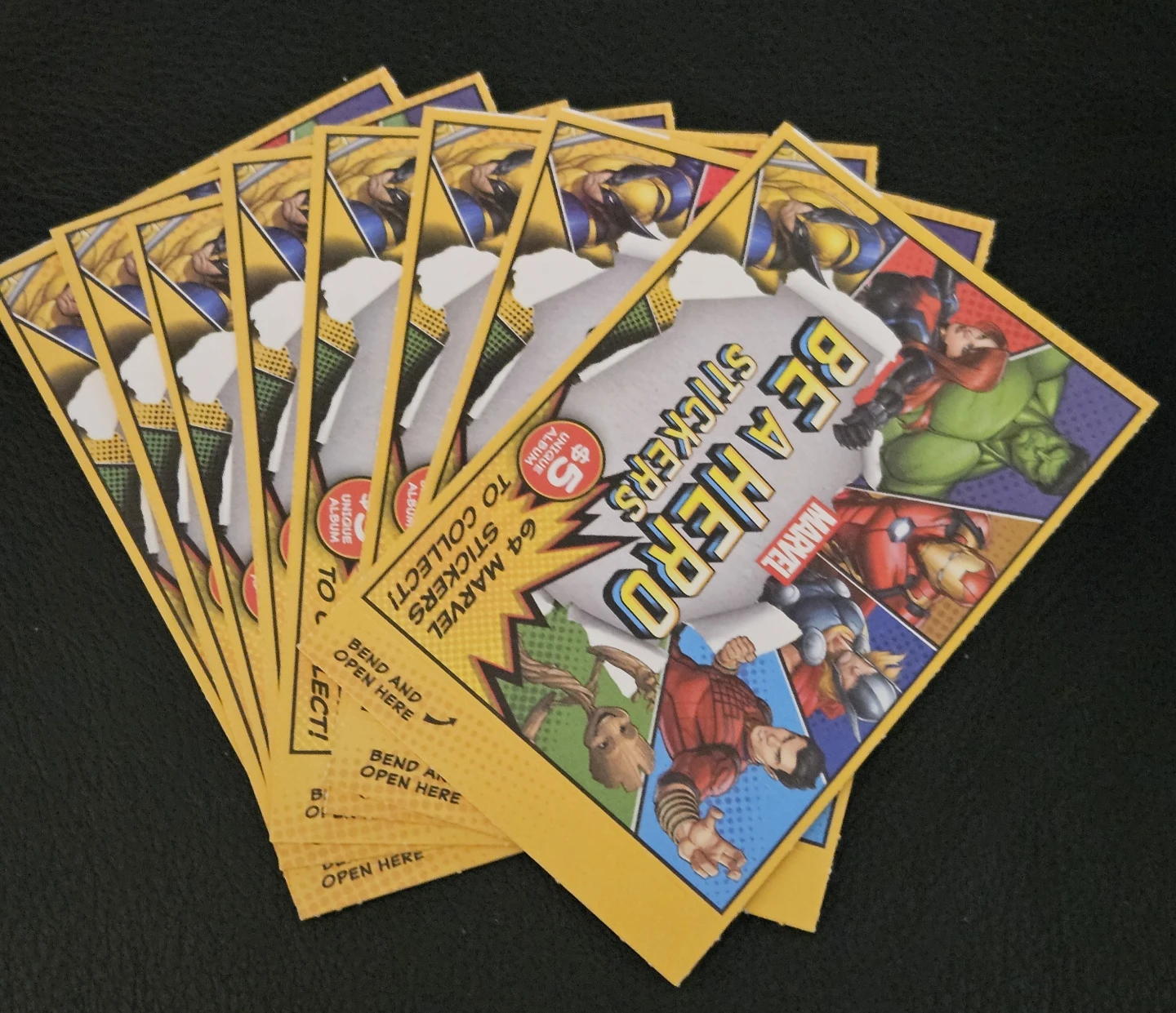 🥕Marvel Be A Hero Stickers - 8 packs