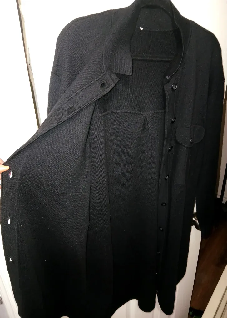 Black Longline Cardigan - Size Large image indicator(3)