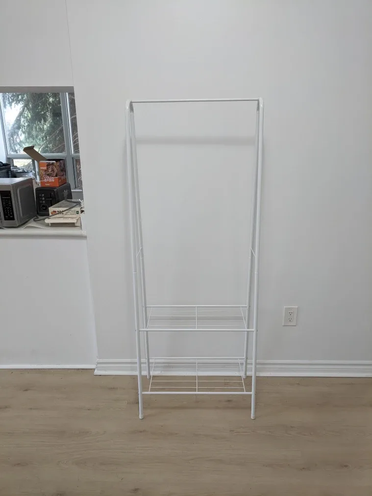 White Metal Garment Rack