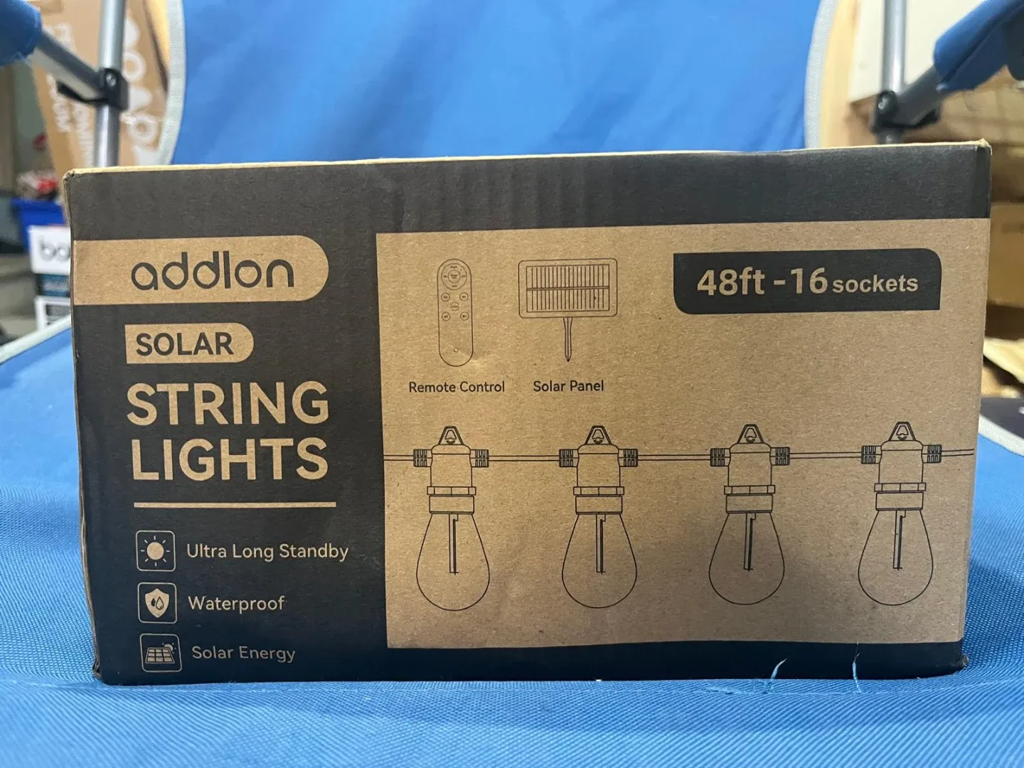 Addlon Solar String Lights 48ft - New in Box! image indicator(4)