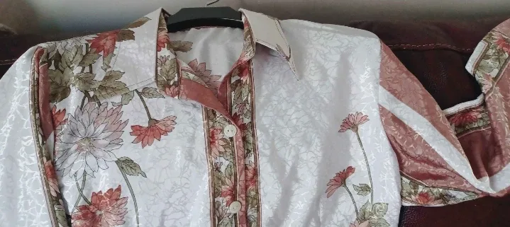 Floral Print Long Sleeve cutom made Blouse