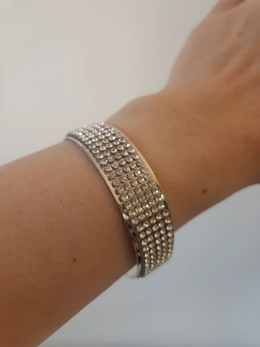 BRAND NEW Rhinestone Cuff Bracelets or Bangles - 2 styles image indicator(2)