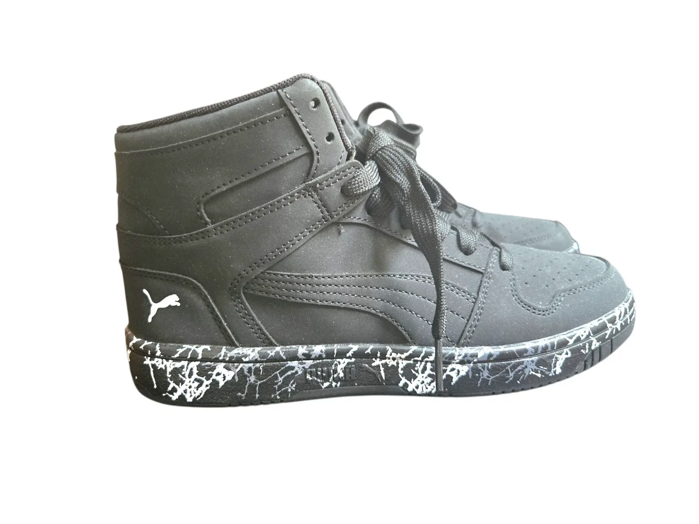 PUMA Rebound Layup  Black Marble Sole Sneakers Size 6.5 image indicator(4)