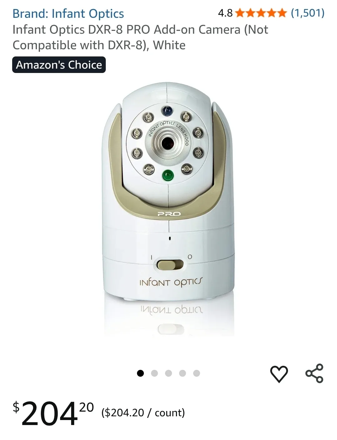 New - Infant Optics DXR-8 PRO Add-On Camera image indicator(6)