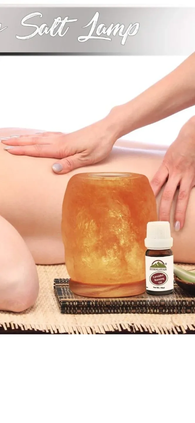 Himalayan Salt Lamp with Lavender Essential Oil image indicator(5)