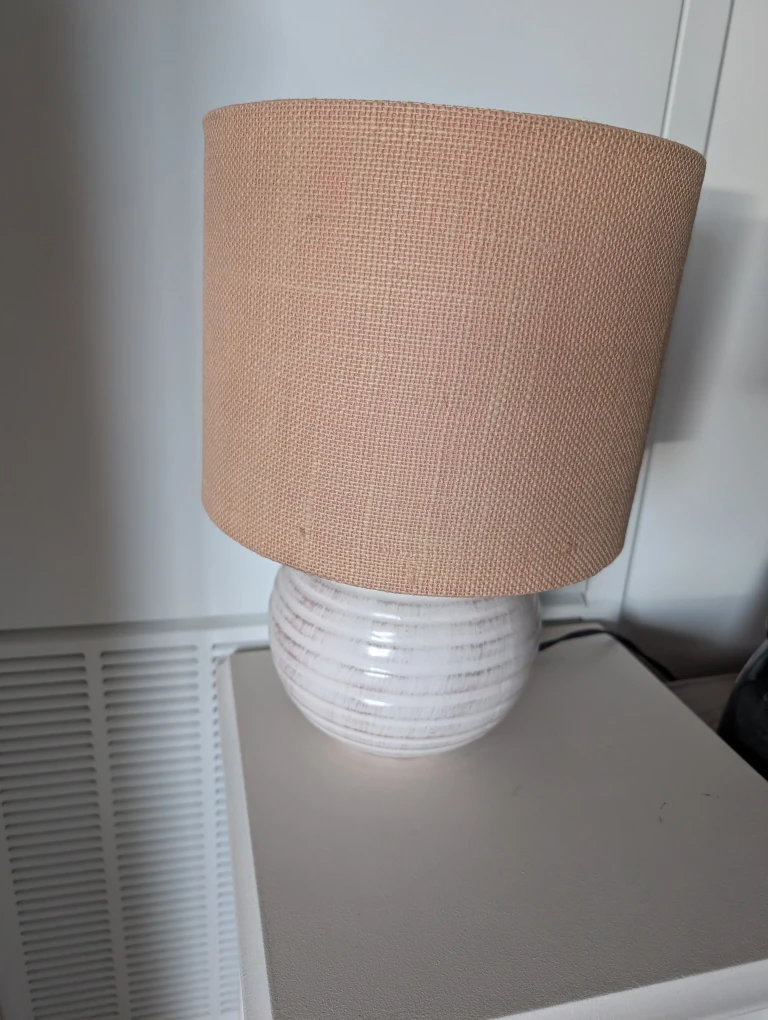Table Lamp with Beige Shade