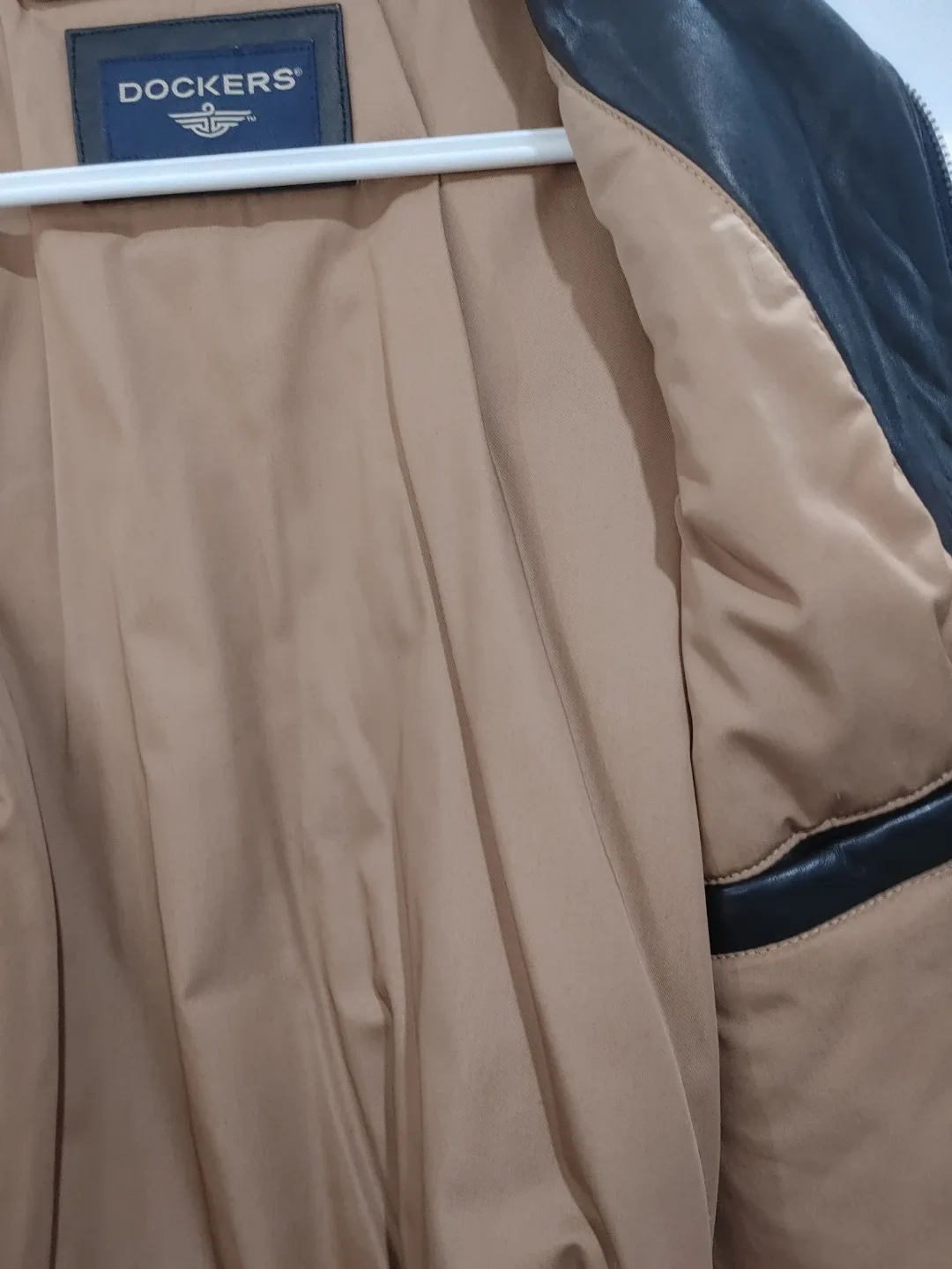 🧡BRAND NEW DOCKERS GENUINE LAMB LEATHER JACKET MENS L image indicator(6)