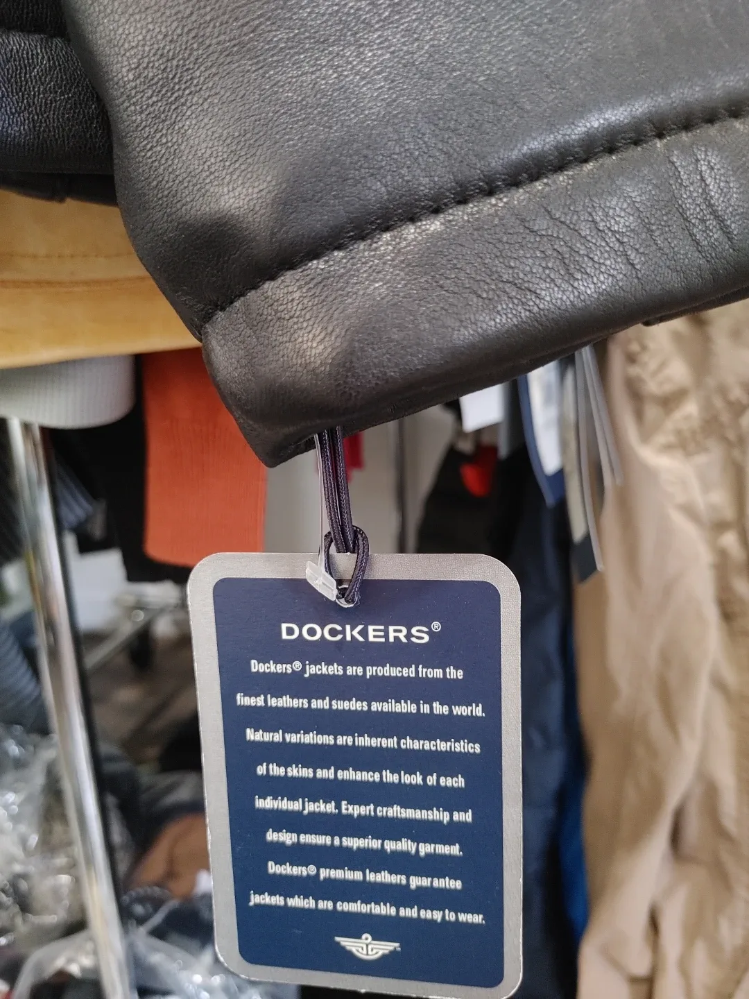 🧡BRAND NEW DOCKERS GENUINE LAMB LEATHER JACKET MENS L image indicator(3)