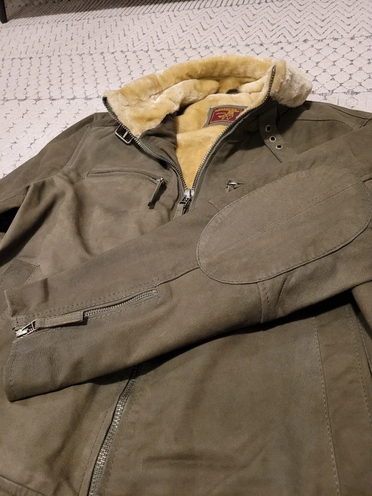 Green Snuff Leather Jacket image indicator(3)