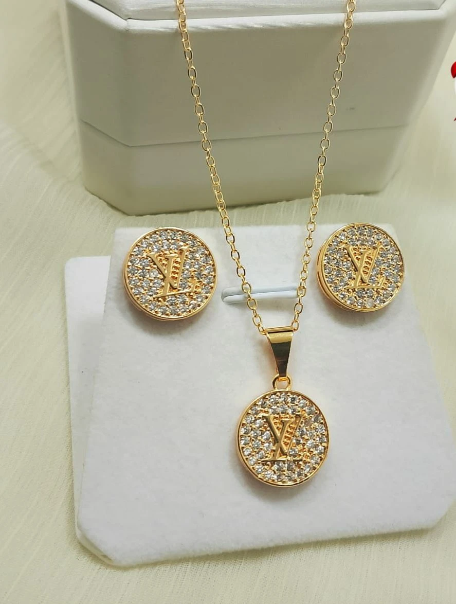 Designers gold Tone Necklace & Earring Set - photo 3
