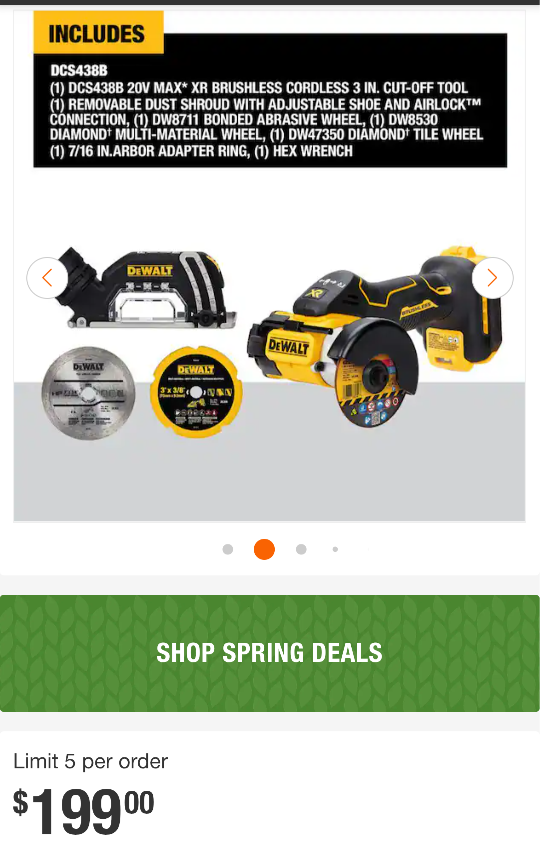 20V Max DeWalt XR Compact 3" Cut Off Tool Combo - photo 2