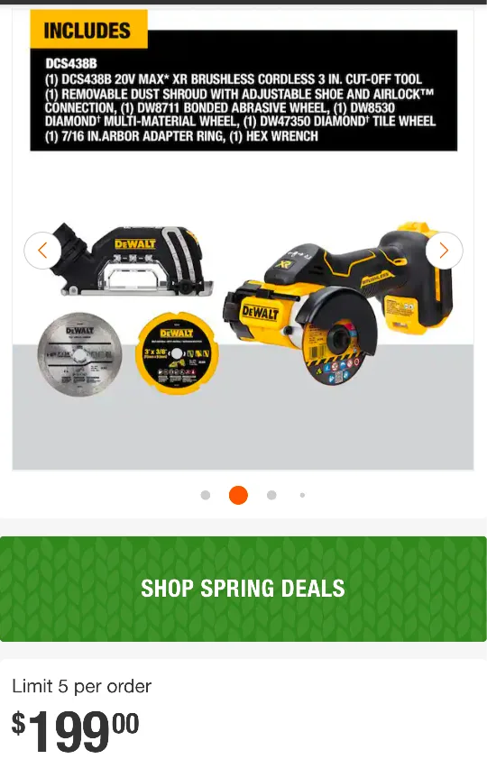20V Max DeWalt XR Compact 3" Cut Off Tool Combo image indicator(2)