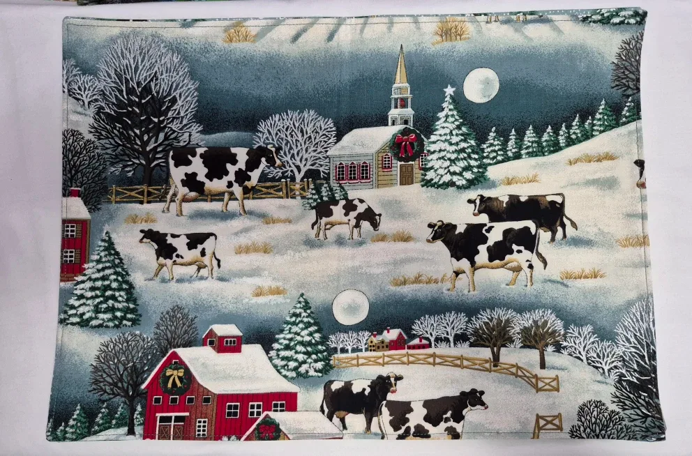 Handmade Christmas Print Placemats (Set of 4)