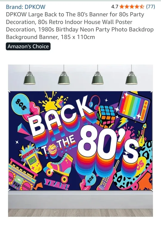 80s Party Decorations & Photo Booth Props