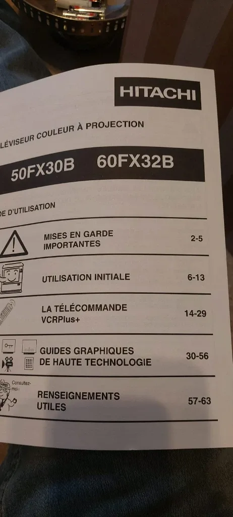 Hitachi 50FX30B Projection TV image indicator(2)