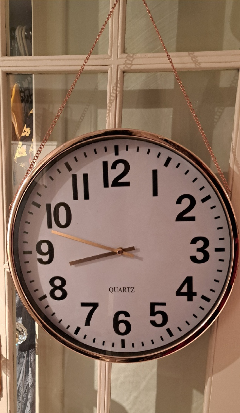 Rose Gold Hanging Wall Clock
