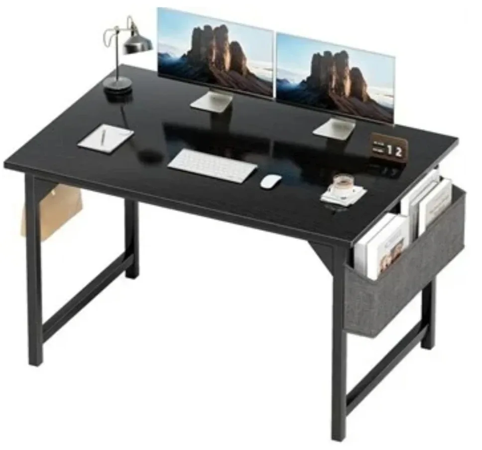 Black Computer Desk with Storage