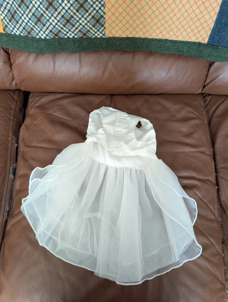 White dog dress