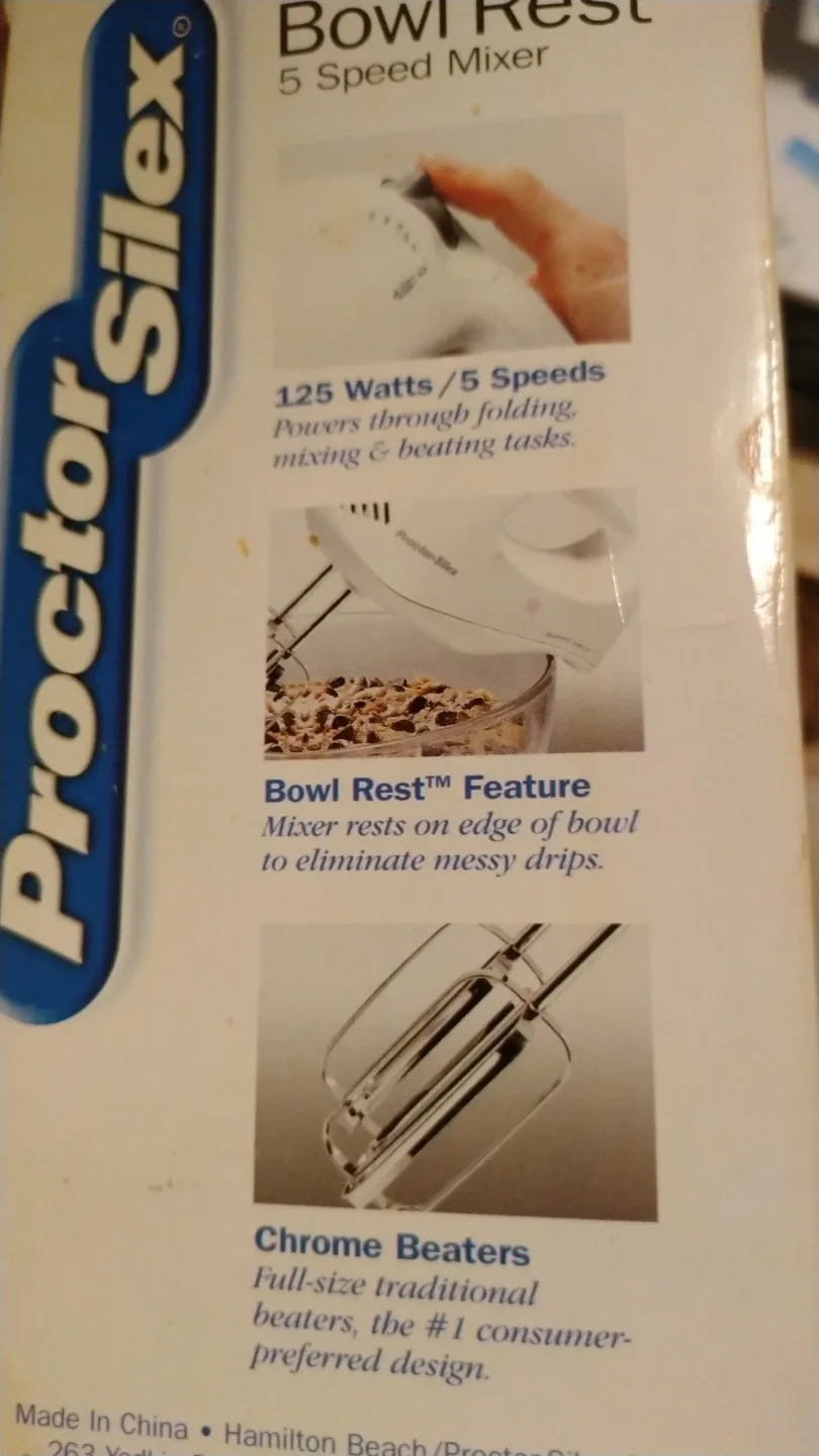 Proctor Silex Bowl Rest 5-Speed Mixer image indicator(2)