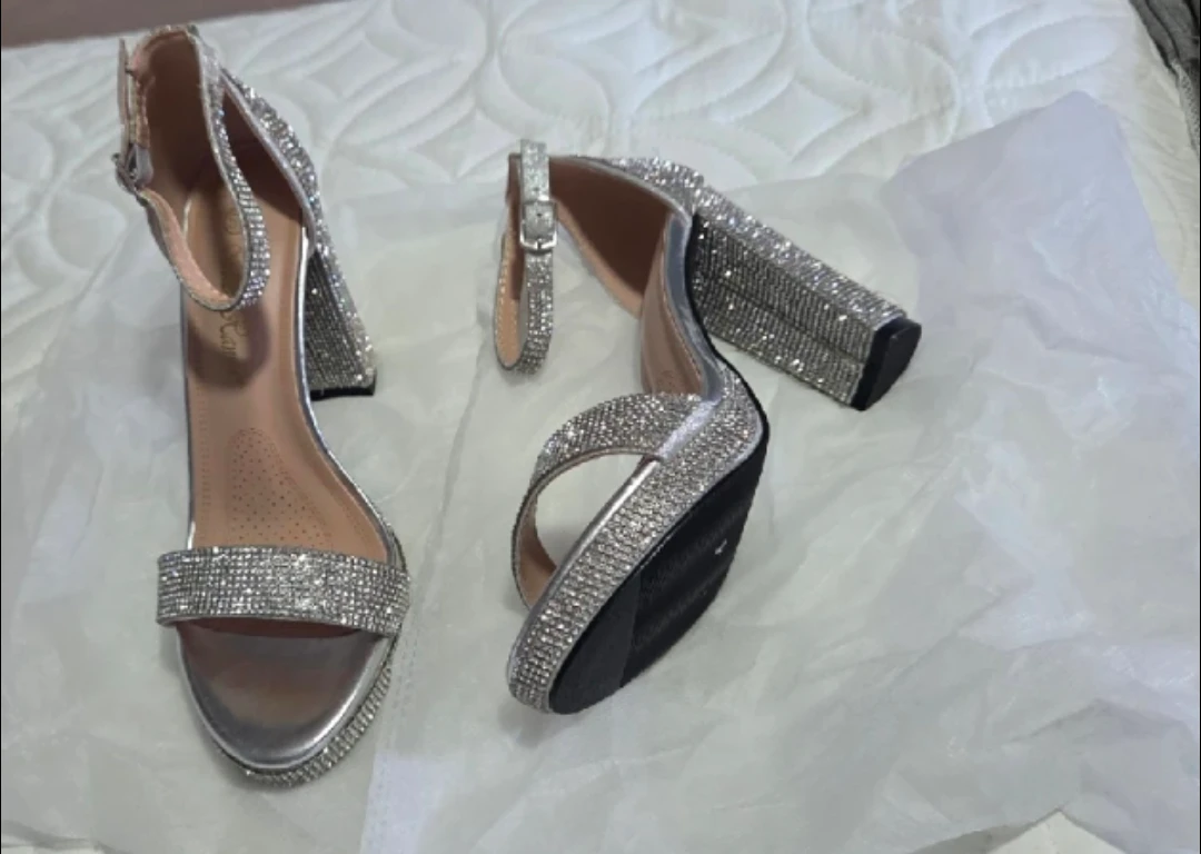 Silver Rhinestone Heels - photo 4
