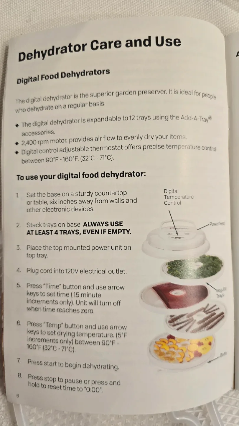 Nesco Food Dehydrator with Add-a-Tray image indicator(10)