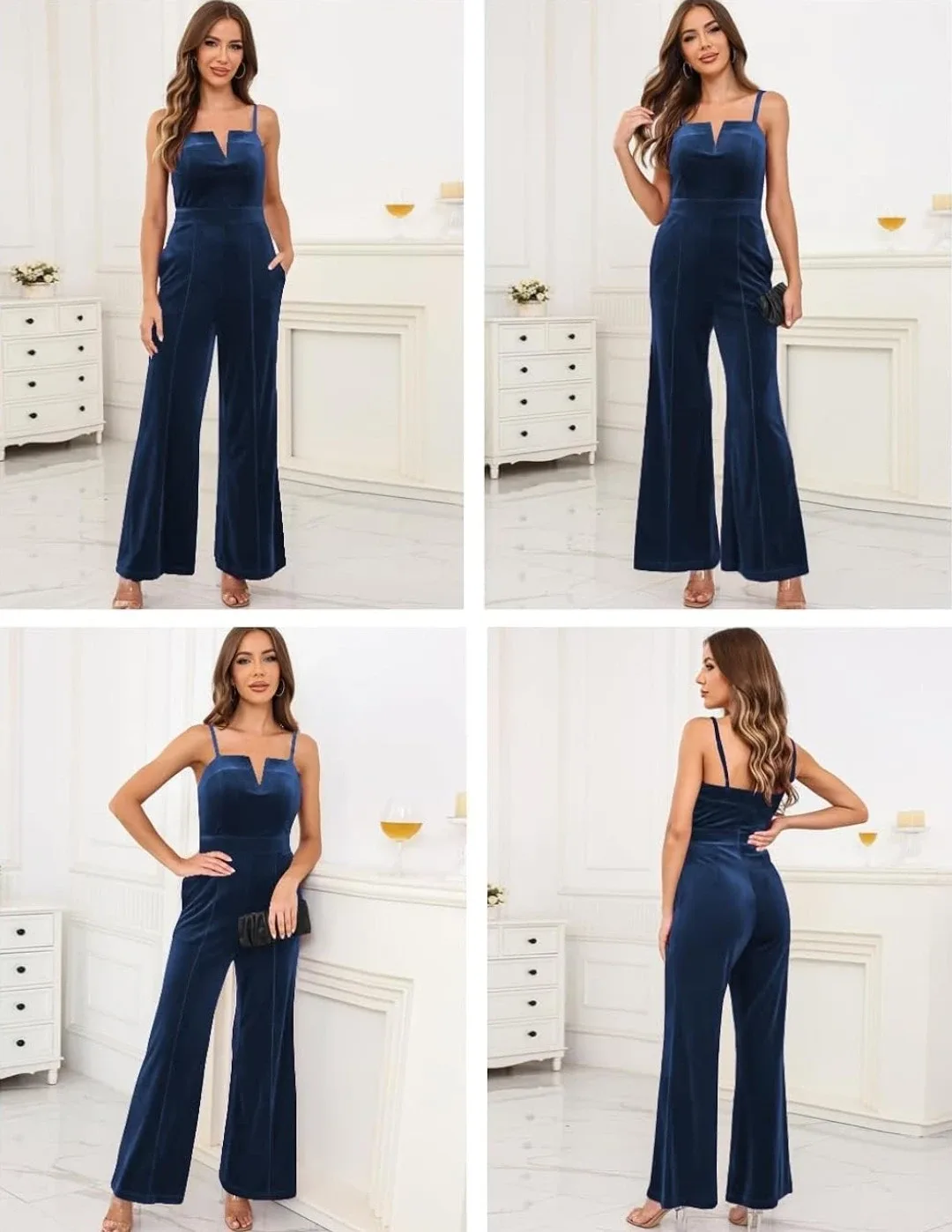 Velvet Blue Jumpsuit - Size Large image indicator(3)