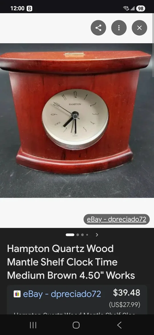 Hampton Wooden Clock with Sailboat ⛵️ image indicator(5)