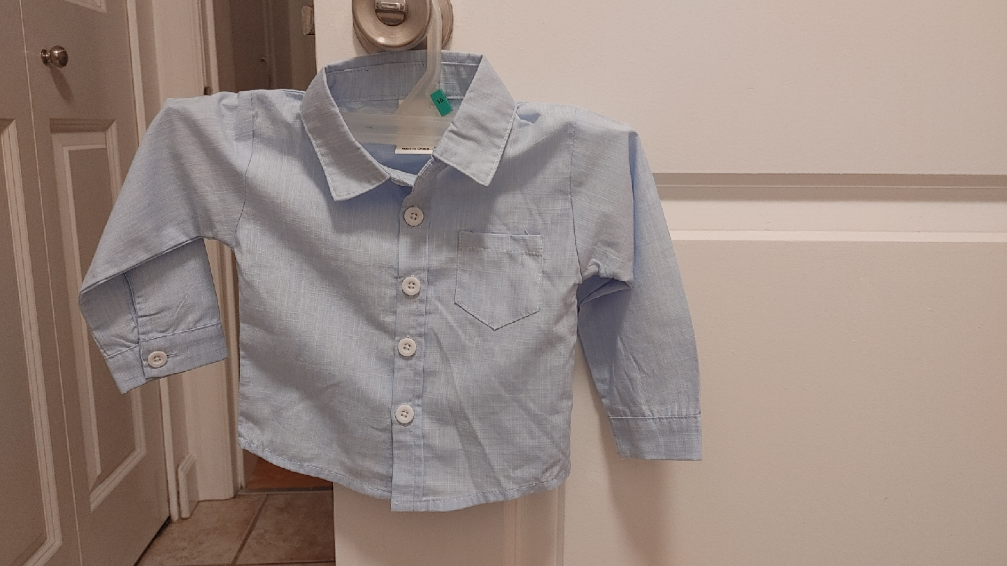 Baby Blue Button-Up Shirt - Size 6-9 Months