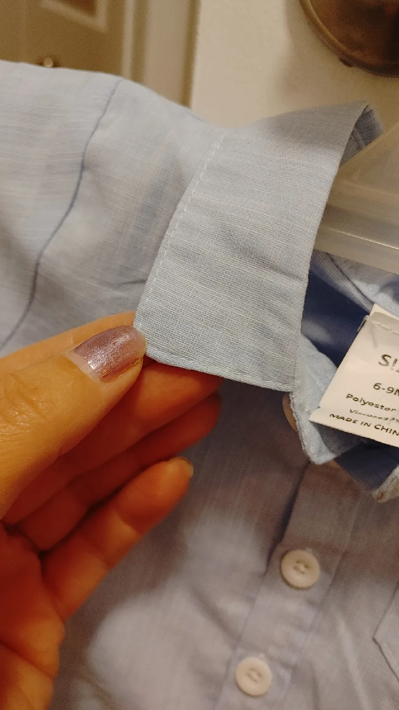 Baby Blue Button-Up Shirt - Size 6-9 Months image indicator(3)