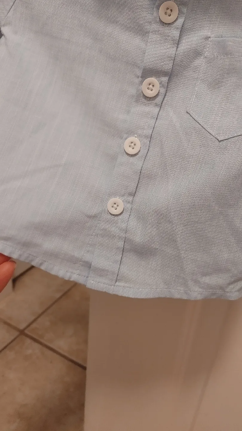 Baby Blue Button-Up Shirt - Size 6-9 Months image indicator(6)