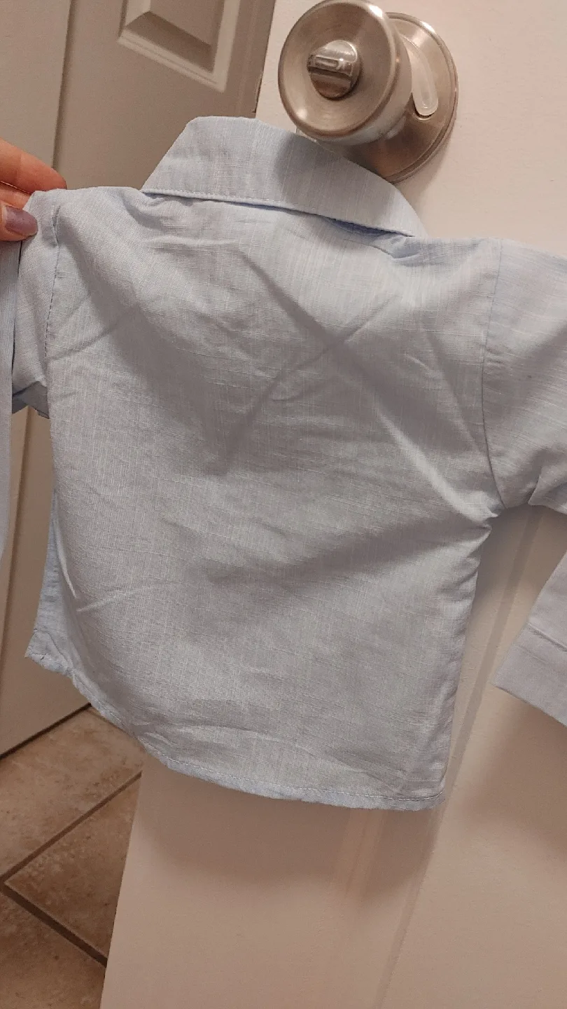 Baby Blue Button-Up Shirt - Size 6-9 Months image indicator(7)